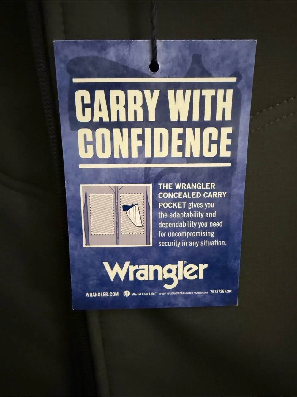Wrangler Men’s Concealed Carry Trial Vest in Charcoal